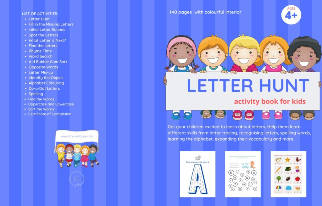 Letter Hunt Activity Book for Children
