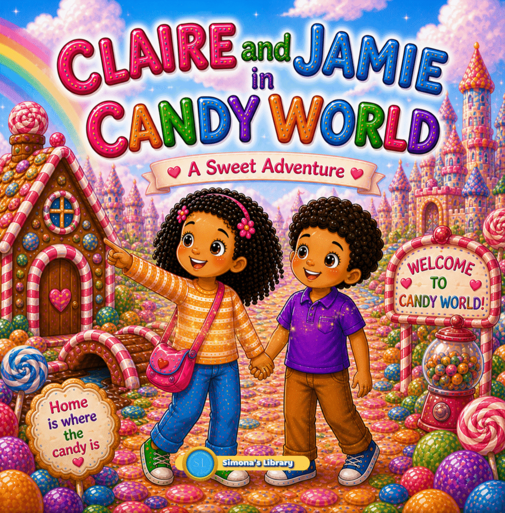 Claire and Jamie in Candy World